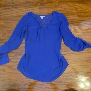 Candies xs blue sheer blouse